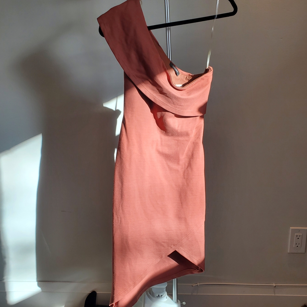 Mendocino One-Shoulder Coral Dress